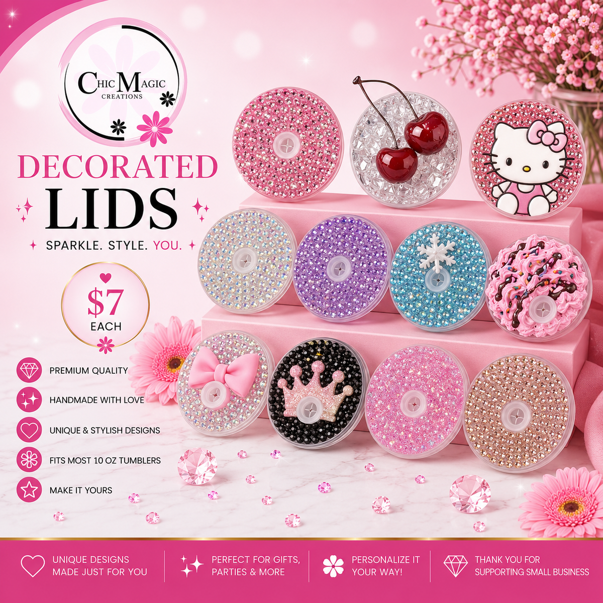 Decorated lids