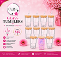 Snow globe glass tumbler 4oz
